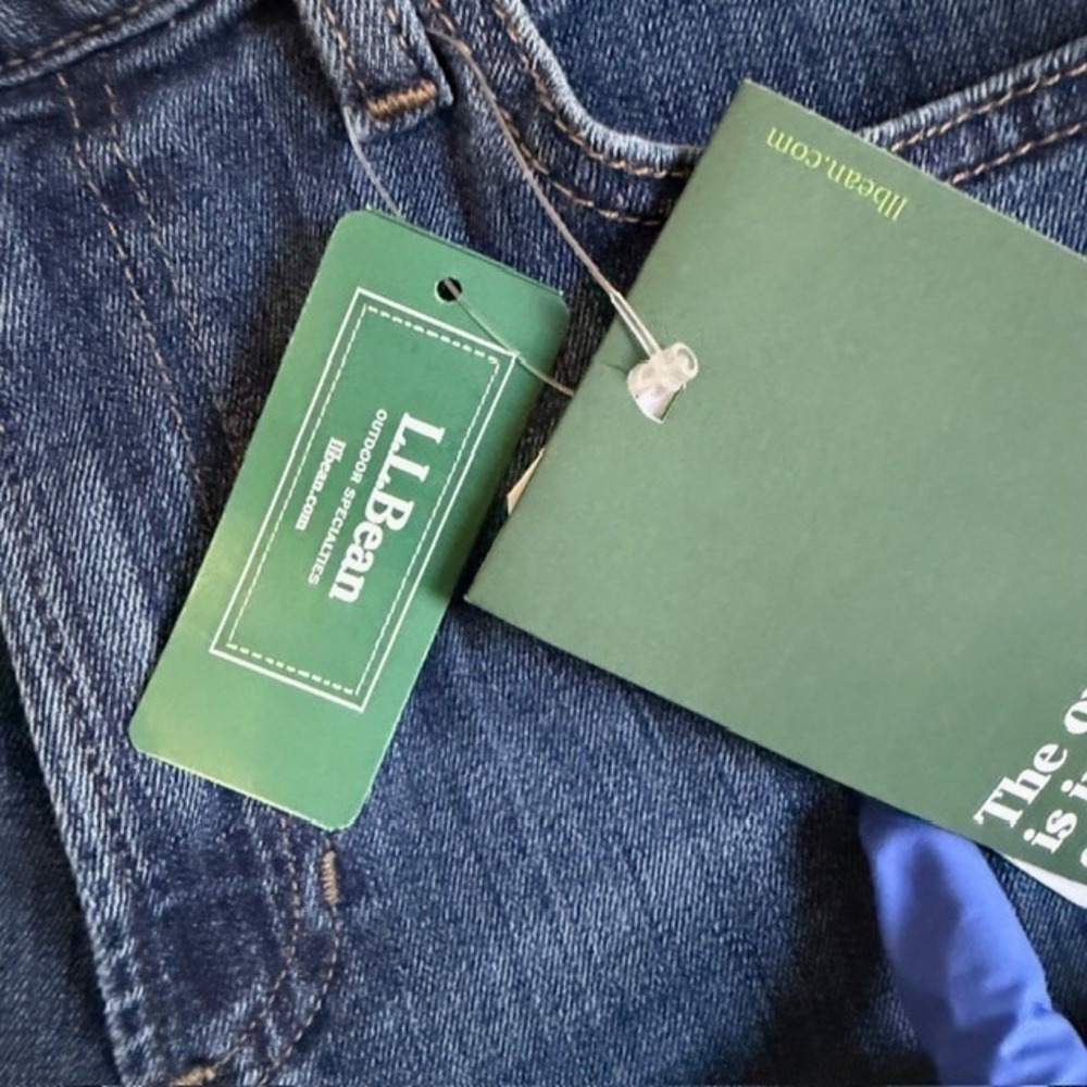 L.L.Bean BeanFlex Skinny Leg Jeans Wmns 12 MT Tall Favorite Fit Stonewashed NWT - Picture 12 of 14